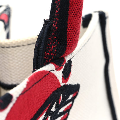 Christian Dior Canvas Embroidered Medium Cupidon Book Tote Latte Multicolor 13 of 14