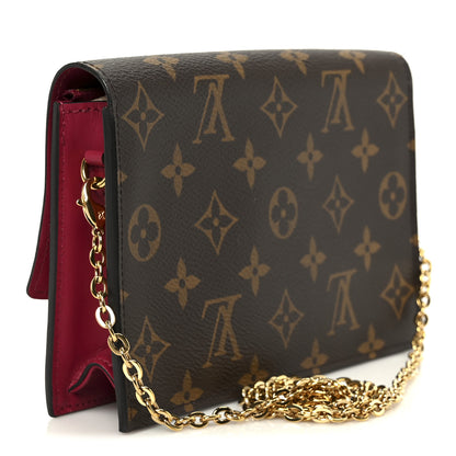 Louis Vuitton Monogram Flore Chain Wallet Fuchsia 3 of 9
