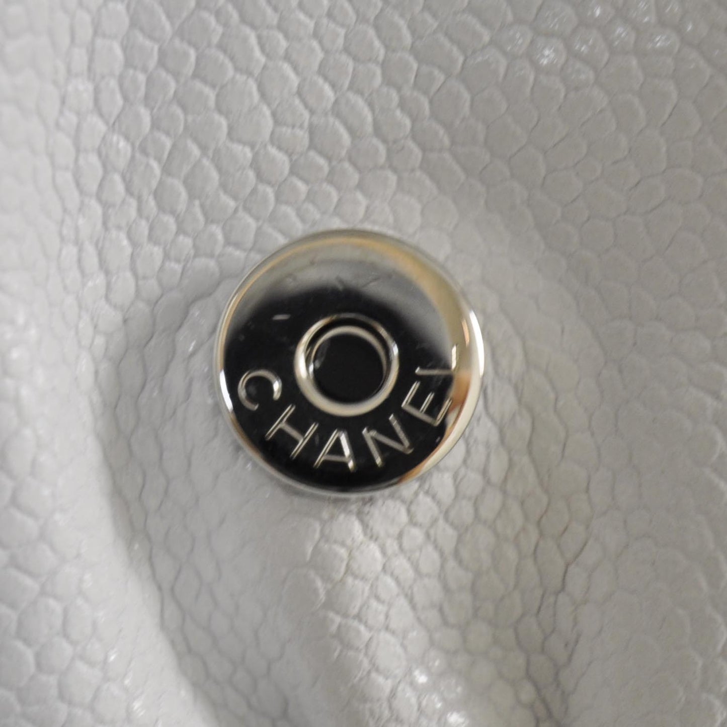 Caviar Half Moon Wallet On Chain Bag WOC White