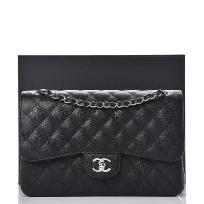 Chanel Caviar Quilted Jumbo Double Flap Black 9 of 9