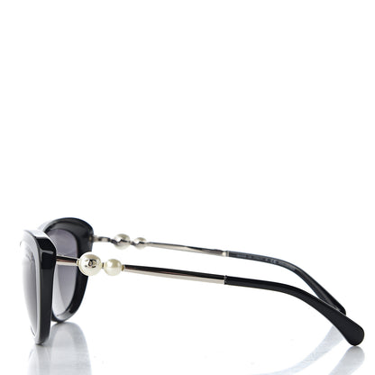 Chanel Acetate Pearl Cat Eye Sunglasses 5340-H Black 3 of 8