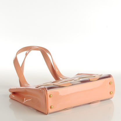 Chanel Vinyl Patent CC Logo Beach Tote Pink 4 of 8