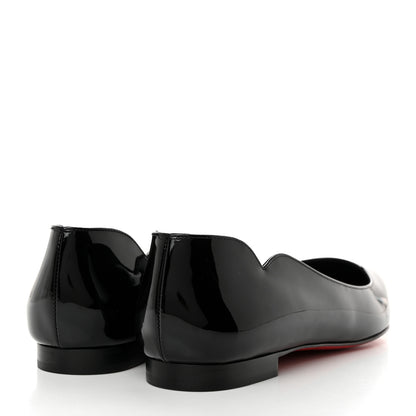 Christian Louboutin Patent Hot Chickita Flats 37.5 Black 4 of 7
