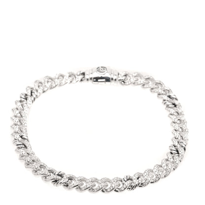 David Yurman Sterling Silver Diamond Petite Pave Curb Link Bracelet 1 of 4