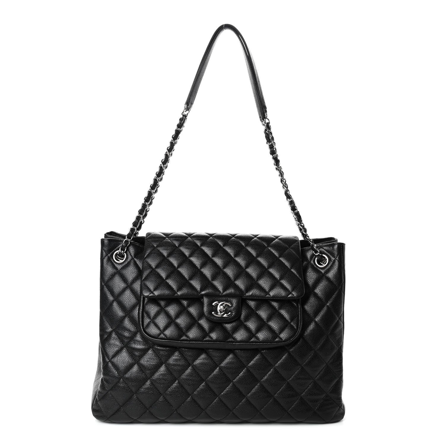 Chanel Caviar Quilted Flap Tote Black 1 of 4