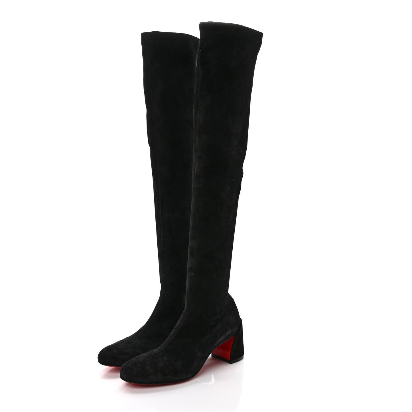 Veau Velours Stretch Turelaboot Alta 55 Over The Knee Boots 37 Black