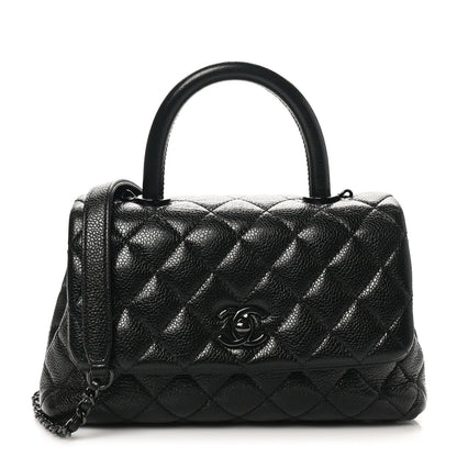 Chanel Caviar Quilted Mini Coco Handle Flap So Black 1 of 12
