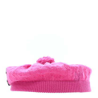 Chanel Cashmere Beaded CC Beret Pink 4 of 9