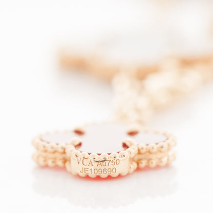 Van Cleef & Arpels 18K Yellow Gold Carnelian Tiger Eye 5 Motifs Magic Alhambra Bracelet 6 of 6
