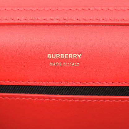 Burberry Lambskin Quilted Lola Clutch On Chain Bright Red 6 of 10