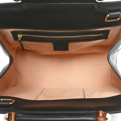 Gucci Nappa Bamboo Small Nymphaea Top Handle Bag Black 5 of 10