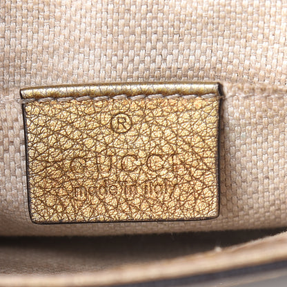 Gucci Metallic Pebbled Calfskin Small Soho Flap Crossbody Gold Ombre 6 of 20