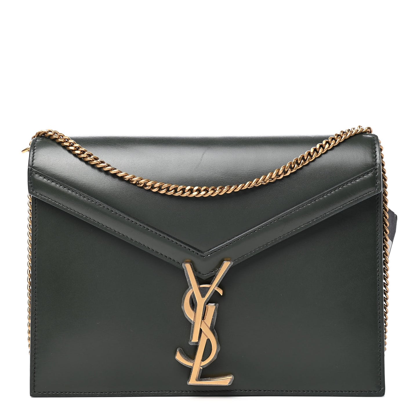 Smooth Calfskin Monogram Cassandra Clasp Bag Dark Green