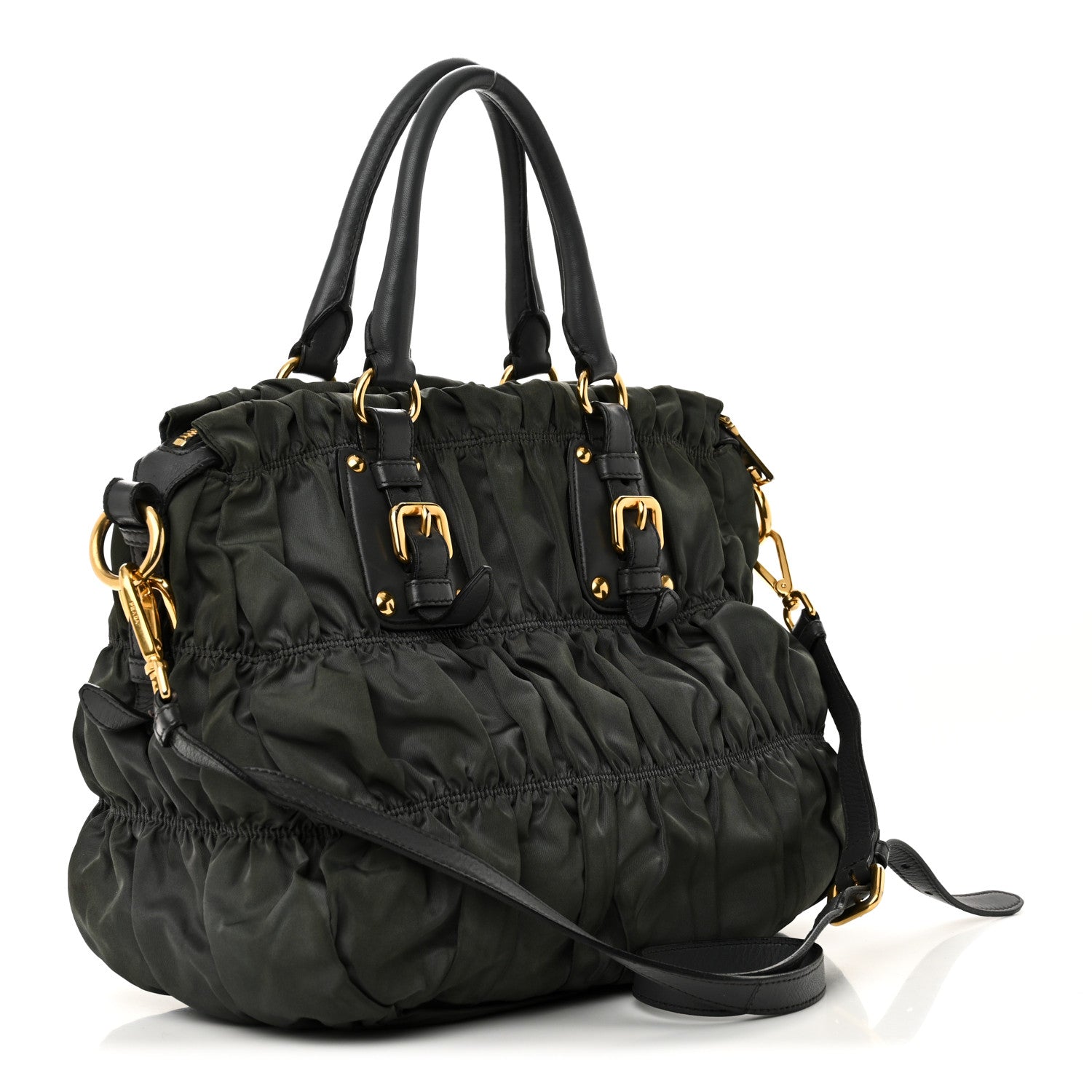 Prada Tessuto Nylon Gaufre Tote Fumo 3 of 9