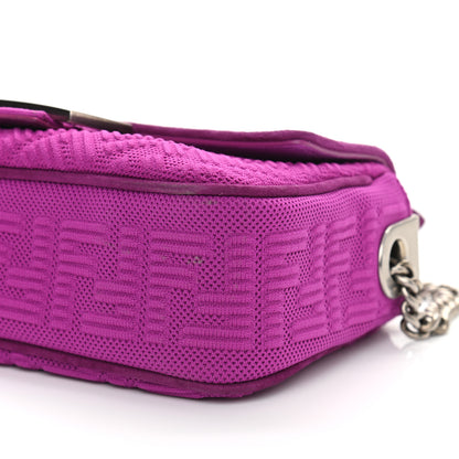 Fendi Technical Fabric FF Midi Chain Baguette Bouganville 10 of 10