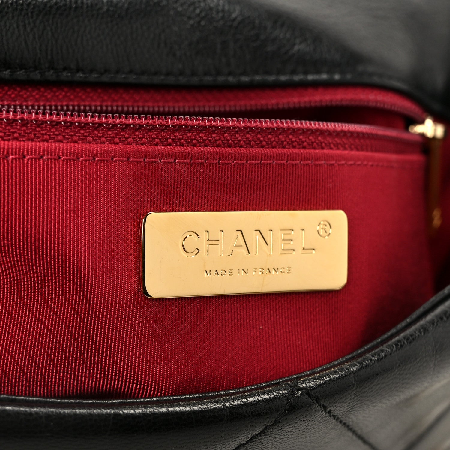 Chanel Goatskin Quilted Large Chanel 19 Flap Black 6 of 10