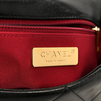 Chanel Goatskin Quilted Large Chanel 19 Flap Black 6 of 10