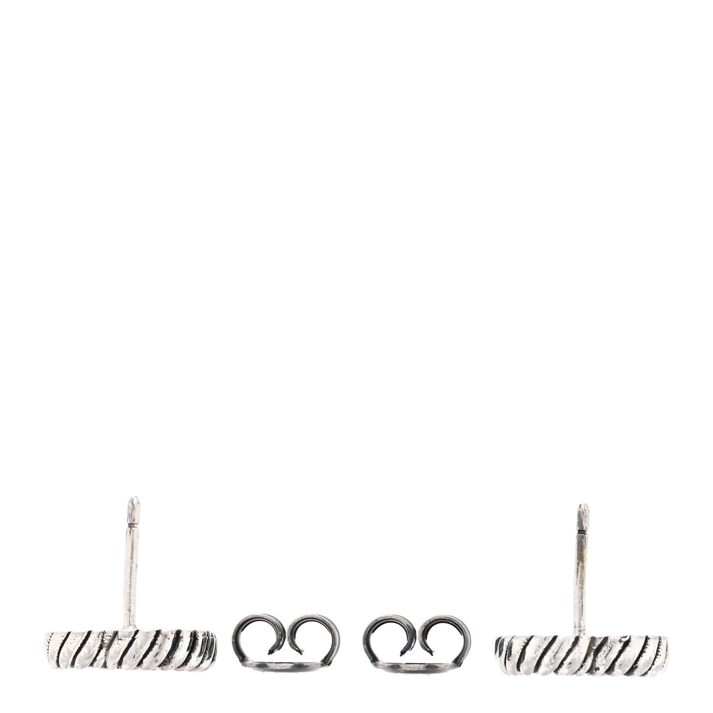 Sterling Silver Torchon Double G Earrings