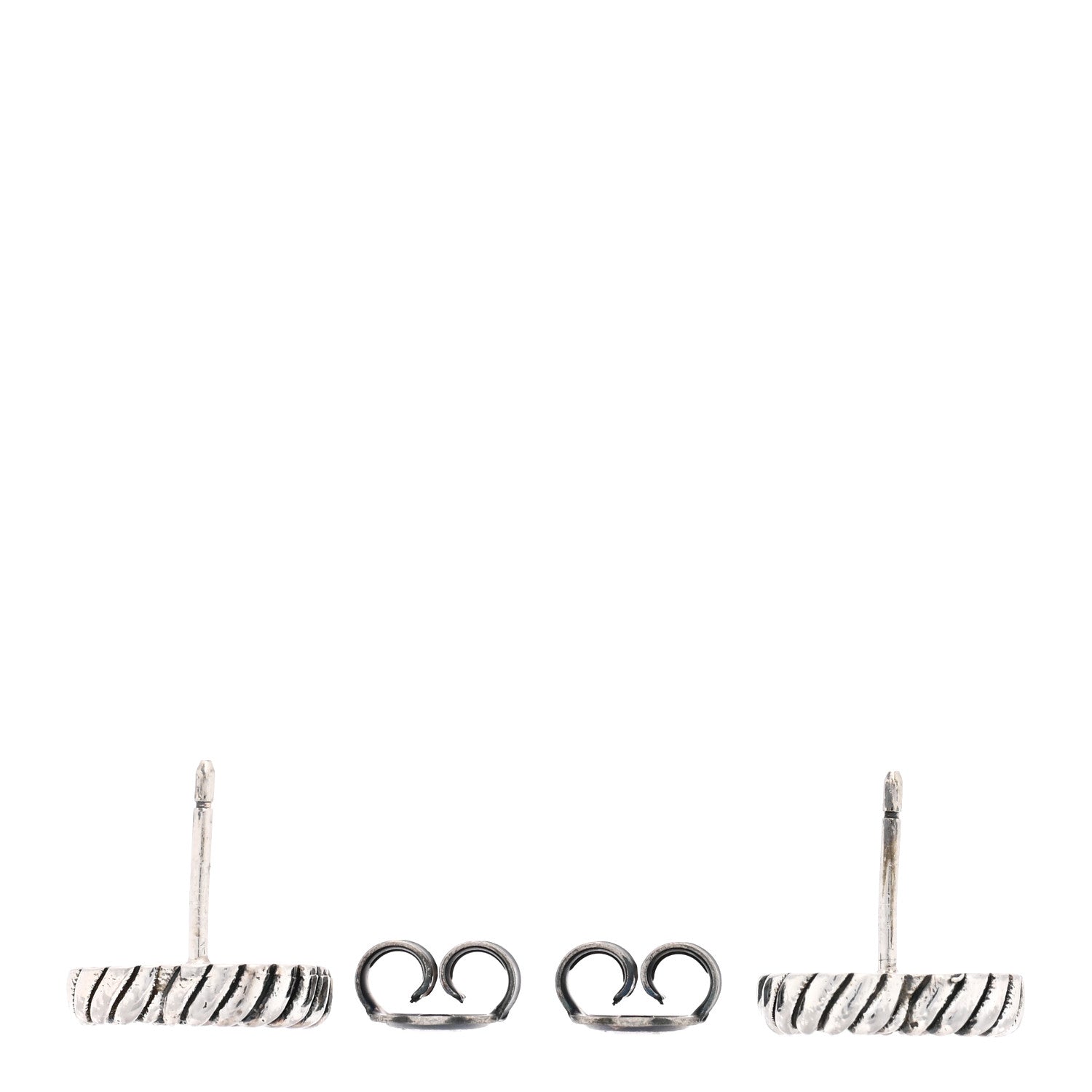 Gucci Sterling Silver Torchon Double G Earrings 3 of 4