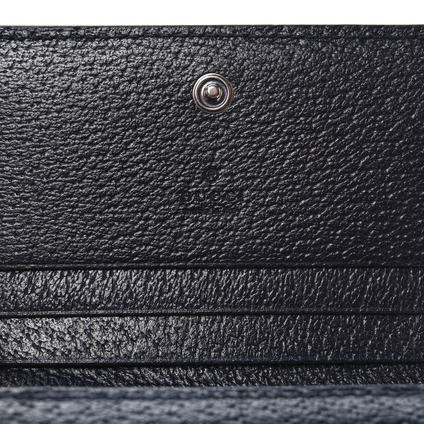 GG Supreme Monogram Textured Dollar Calfskin Web Ophidia Card Case Beige Blue