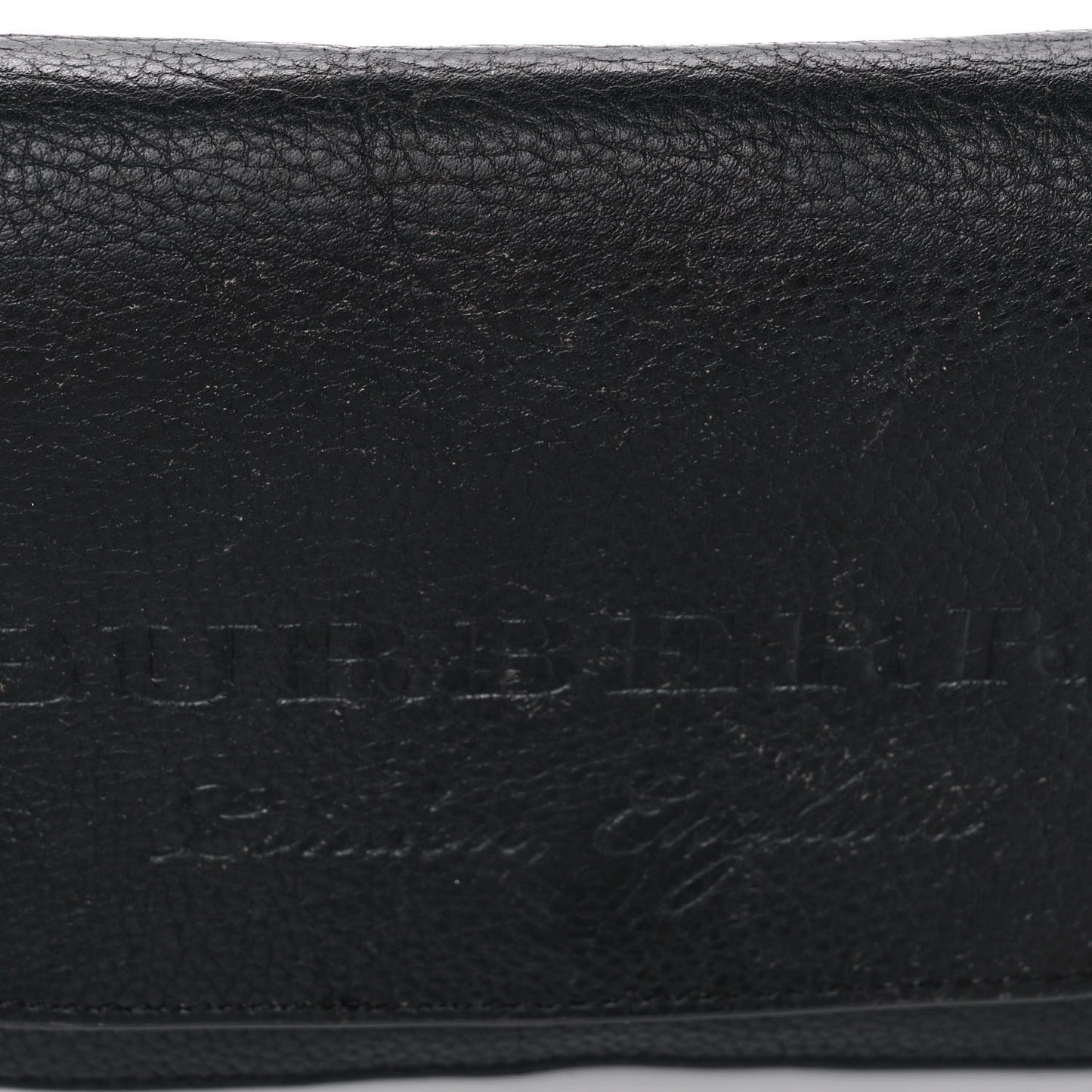 Soft Grain Embossed Hampshire Wallet on Chain Black