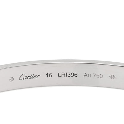 Cartier 18K White Gold LOVE Bracelet 16 3 of 4
