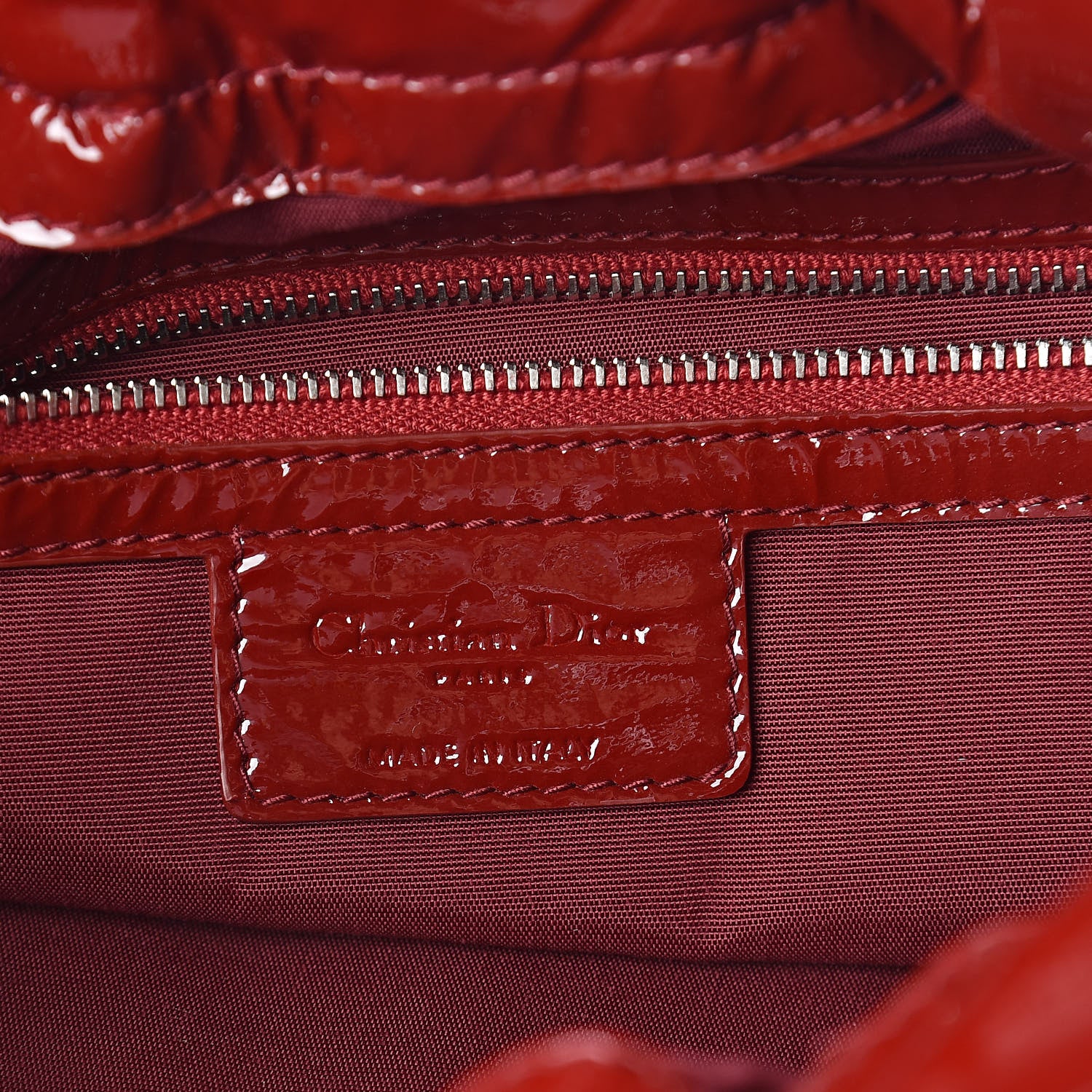 Christian Dior Patent Cannage Medium Le Trente Tote Red 6 of 8