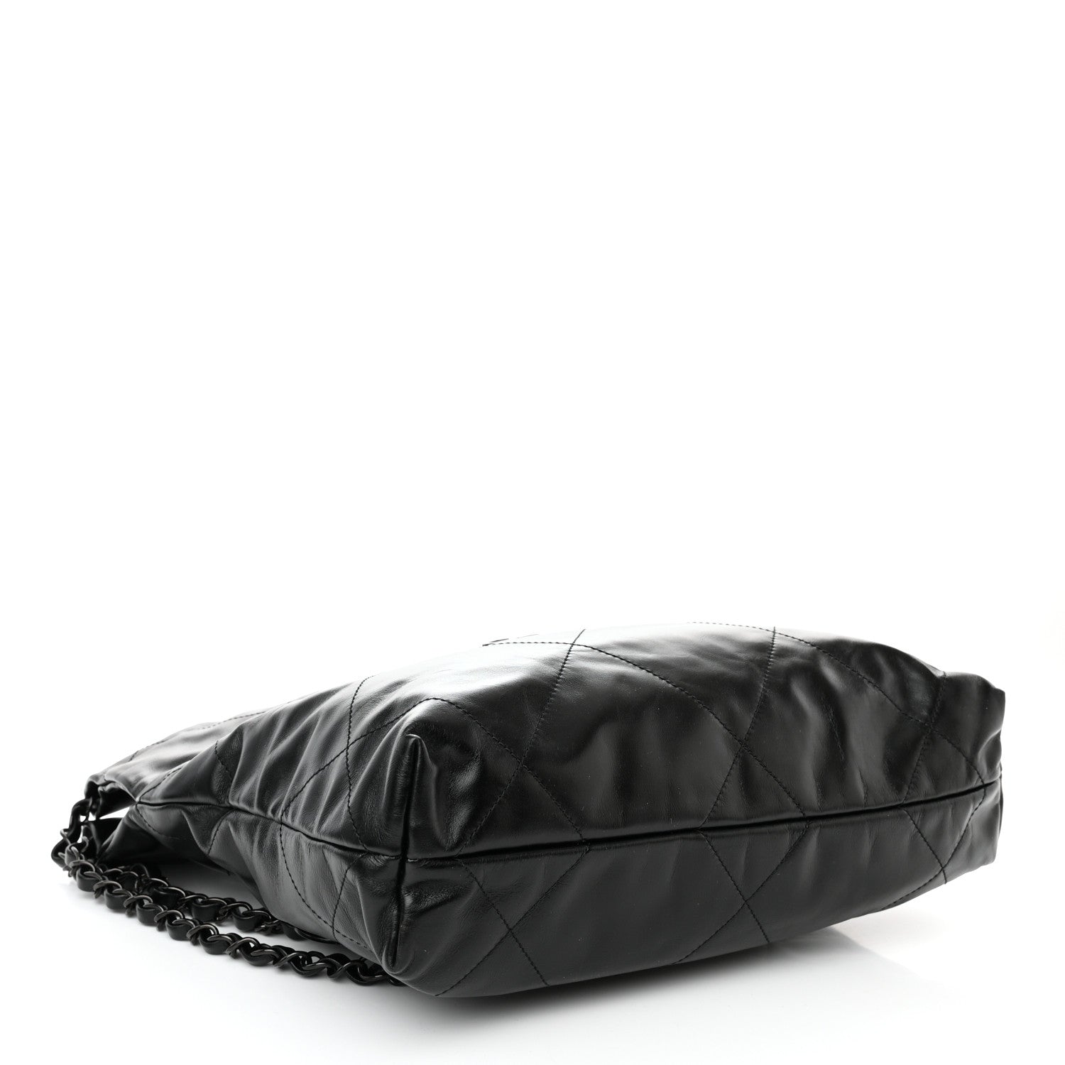 Chanel Shiny Calfskin Quilted Small Chanel 22 So Black 5 of 11