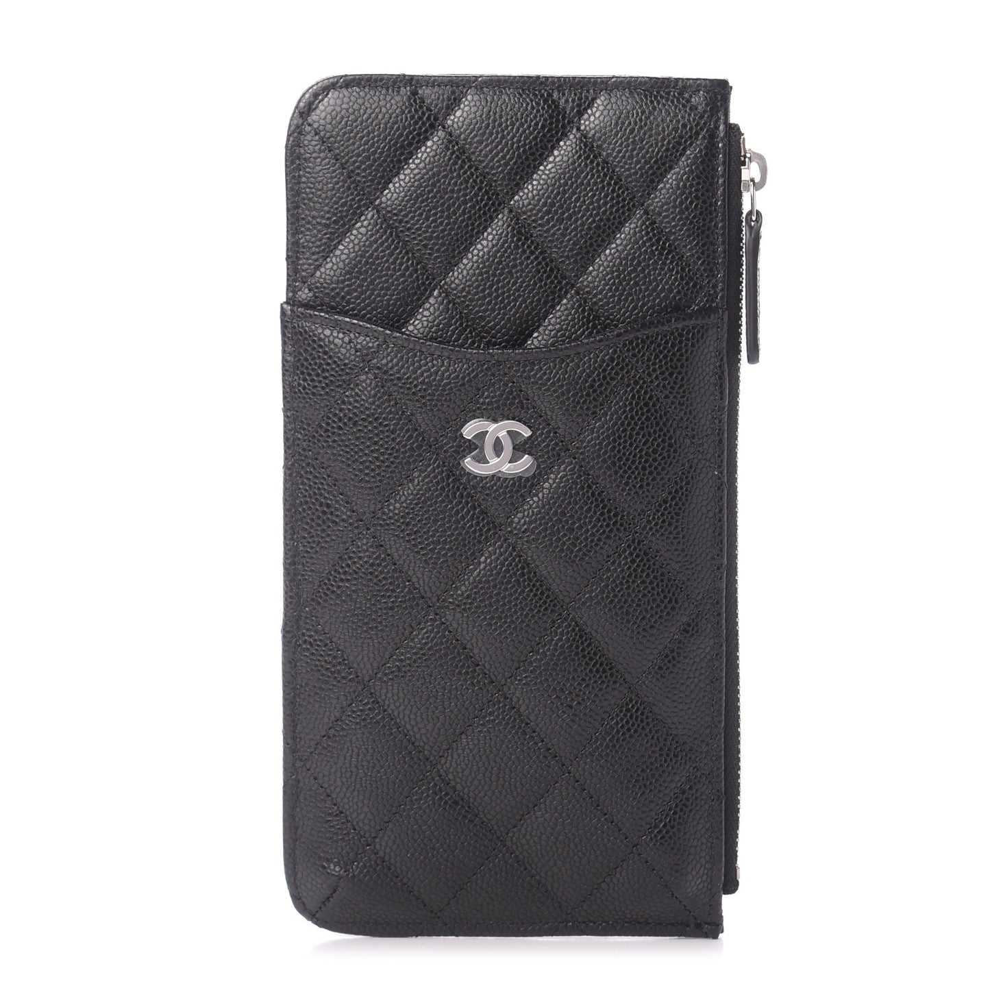 Caviar Quilted Classic iPhone Pouch Black
