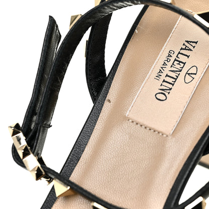 Valentino Garavani Calfskin Rockstud 35/75mm Platform Sandals 37 Black 11 of 12