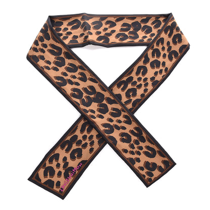 Louis Vuitton Silk Leopard Bandeau Scarf Marron 1 of 6
