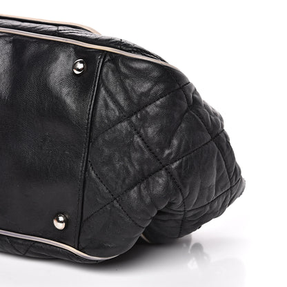Chanel Lambskin Quilted East West Accordion Flap Black 9 of 16