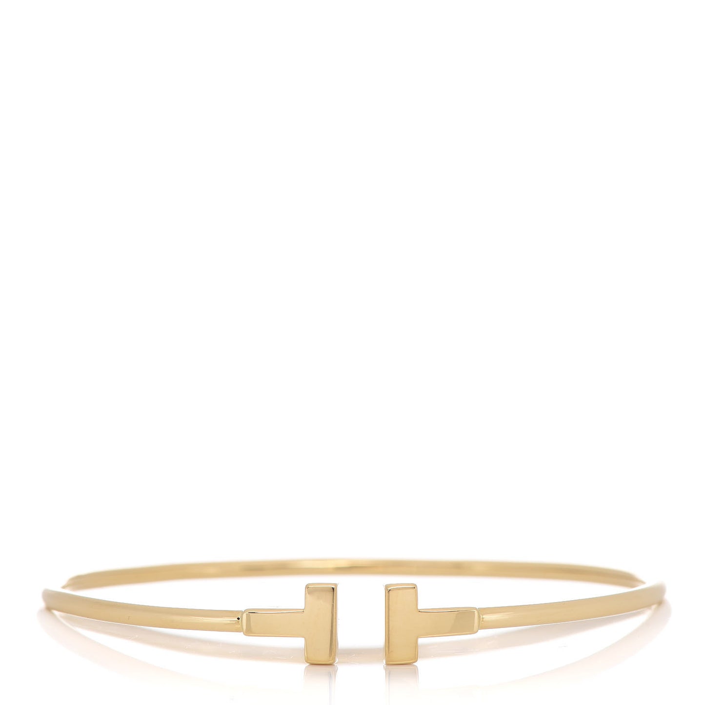 18K Yellow Gold Narrow T Wire Bracelet