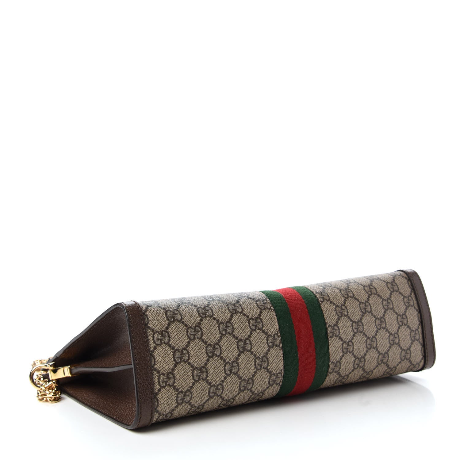 Gucci GG Supreme Monogram Web Medium Ophidia Chain Shoulder Bag Brown 4 of 9