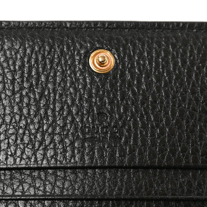 Gucci Dollar Calfskin GG Supreme Monogram GG Marmont Card Case Black Beige Ebony 6 of 9