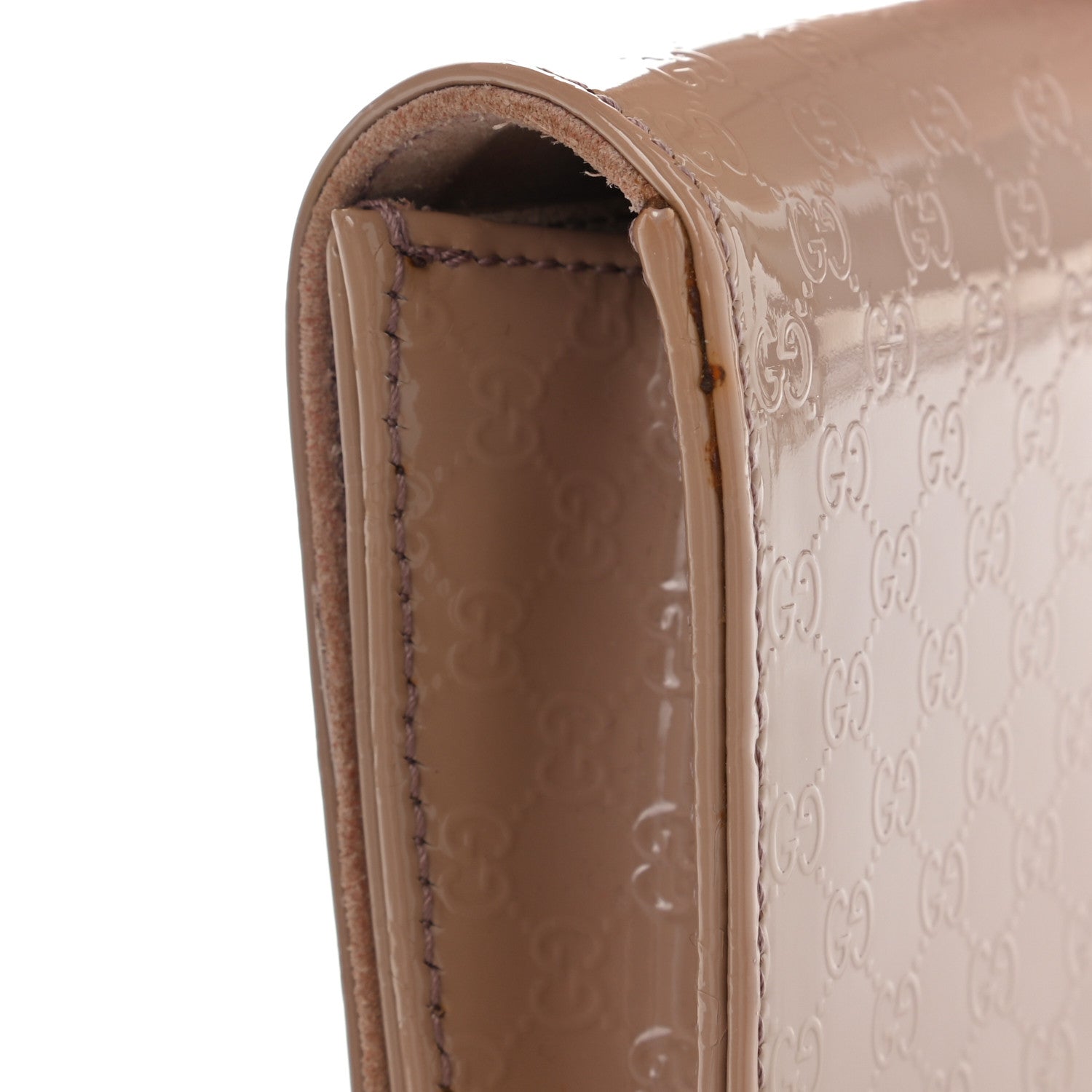 Gucci Patent Microguccissima Small Broadway Clutch Dark Cipria 16 of 17