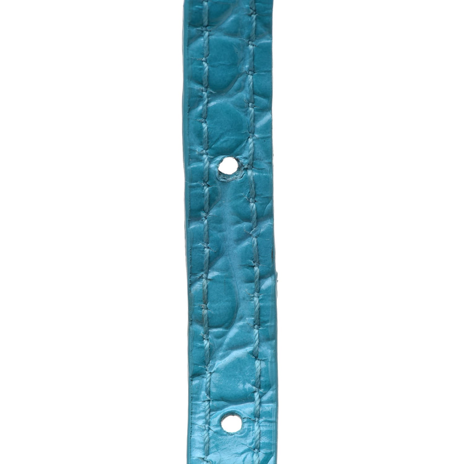 Balenciaga Shiny Calfskin Crocodile Embossed Hourglass Top Handle Bag Mini Turquoise 13 of 14