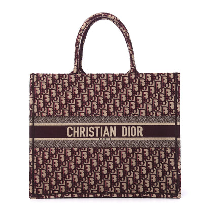 Christian Dior Oblique Large Book Tote Burgundy Multicolor 1 of 16