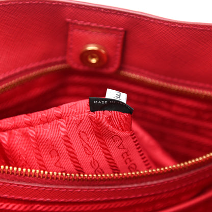 Prada Saffiano Lux Large Tote Fuoco 7 of 9