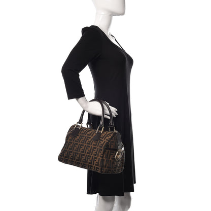 Fendi Zucca Cuoio Lucido Medium Chef Boston Tobacco Moro 2 of 17