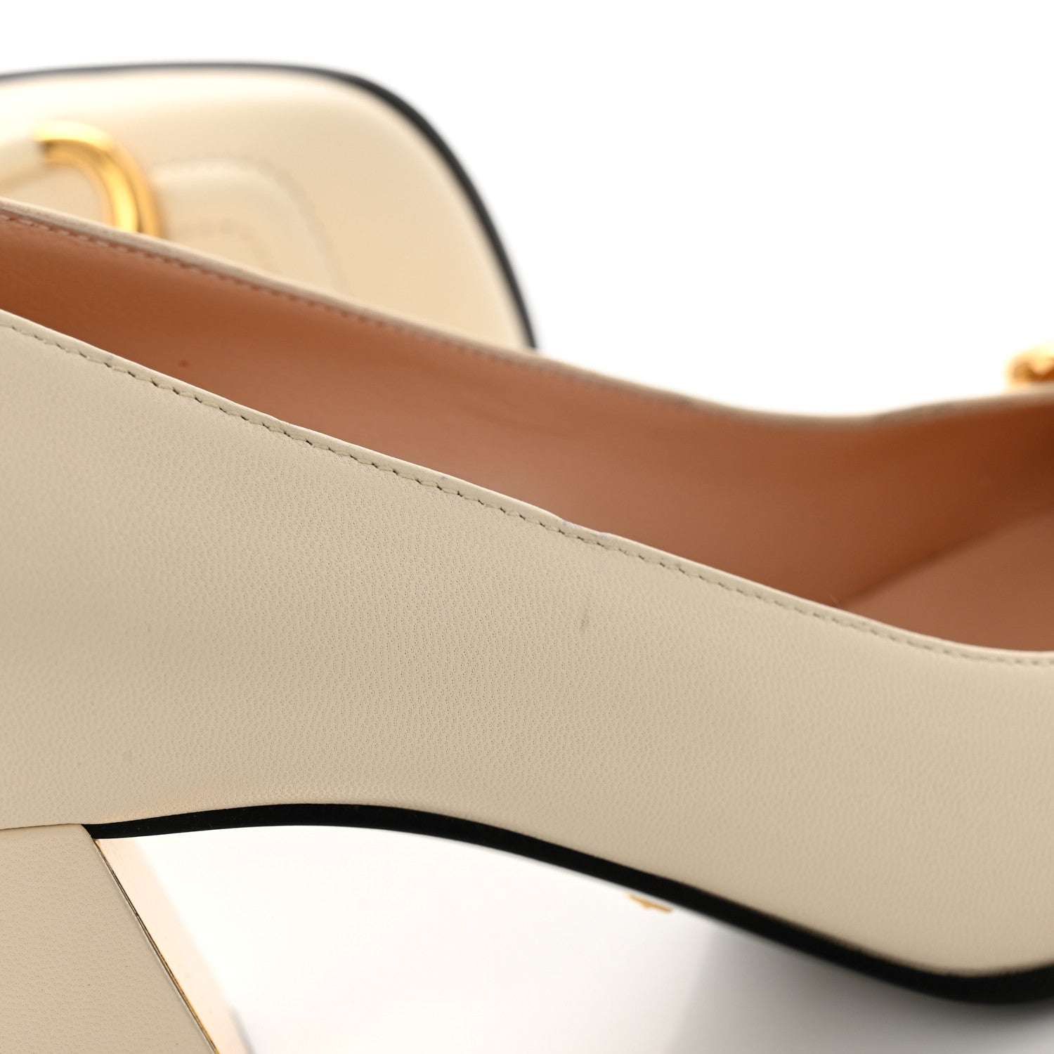 Gucci Malaga Kid Horsebit 75mm Pumps 36 Mystic White 8 of 11