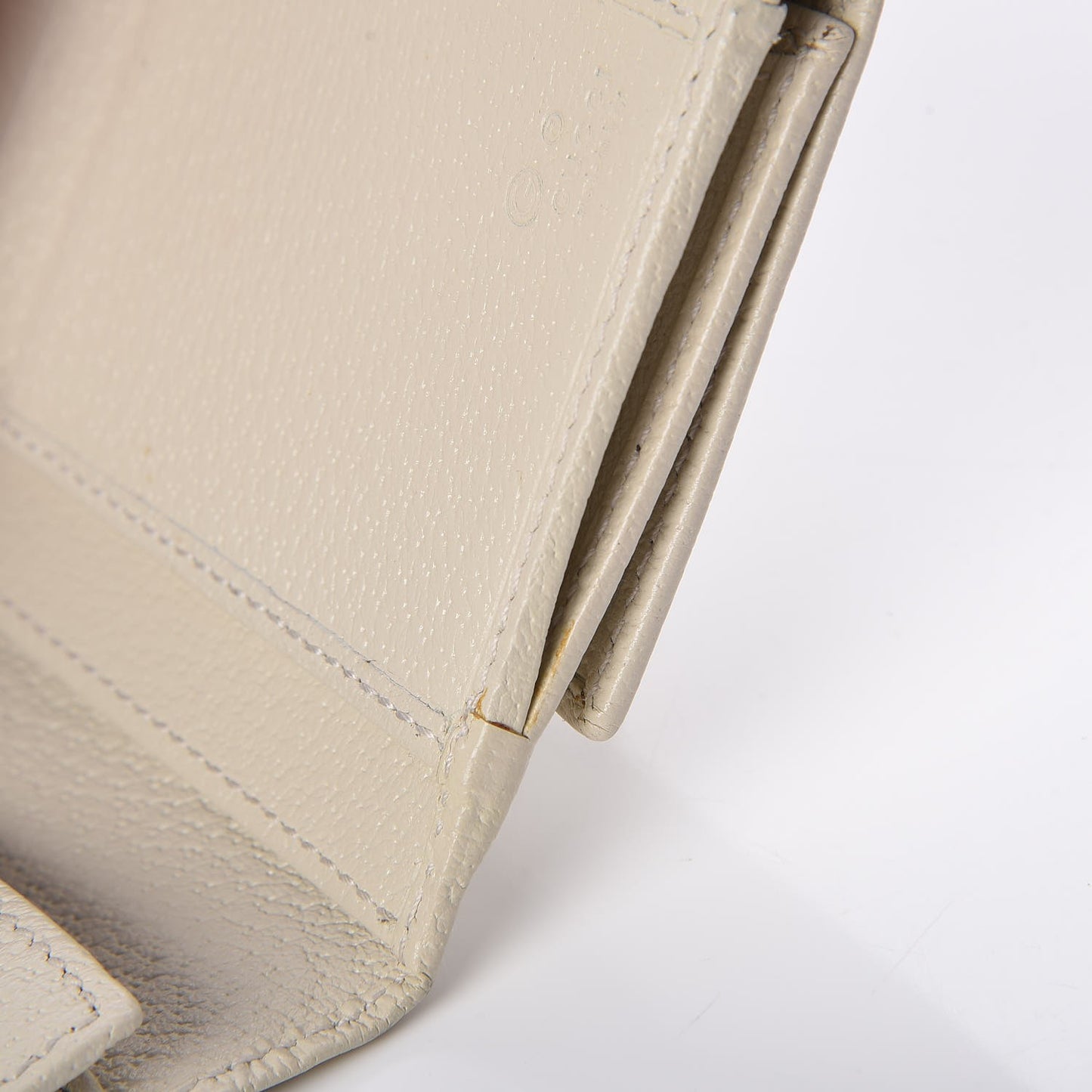 Calfskin Studded Soho Continental Wallet White