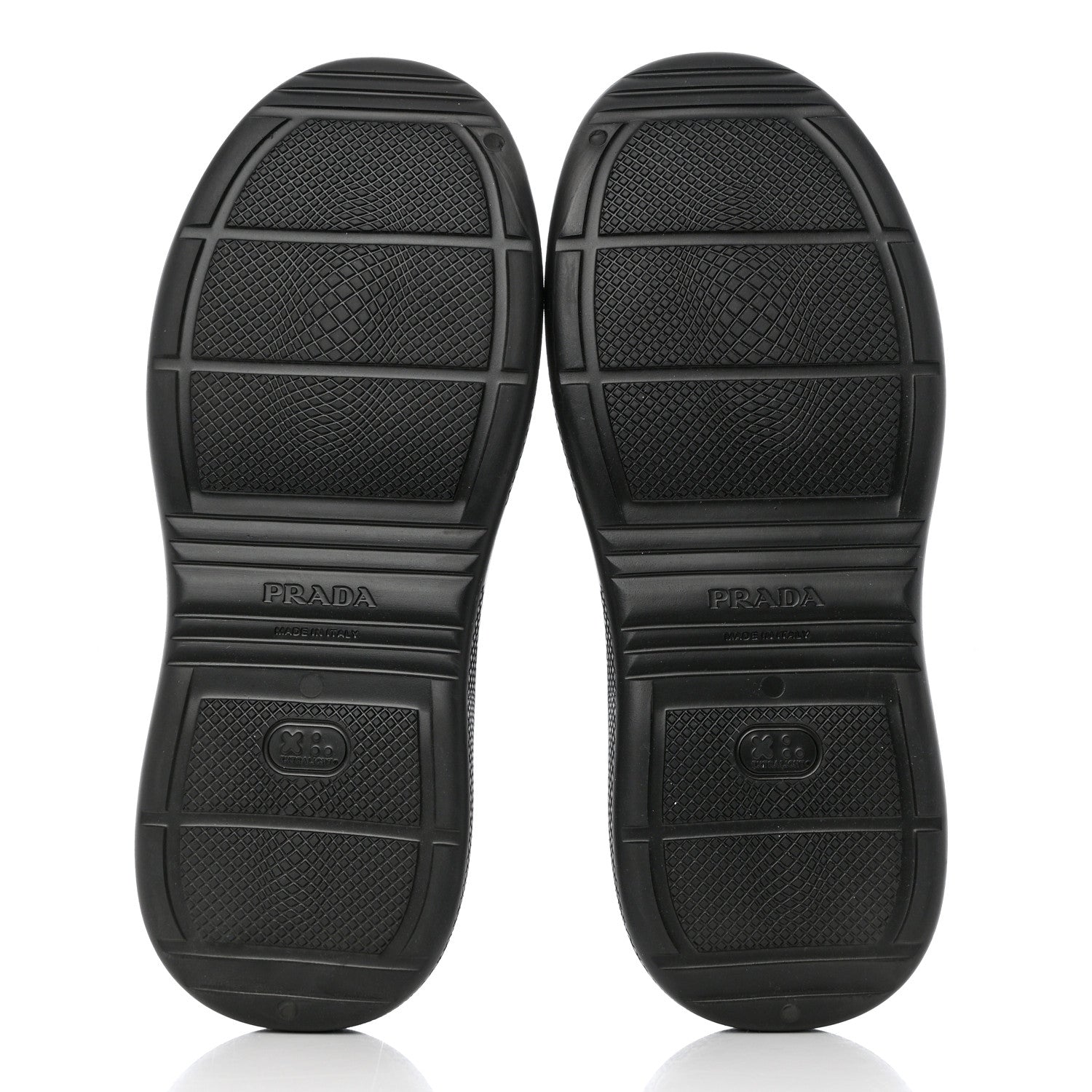 Prada Soft Mellow Rubber Triangle Logo Embossed Mens Mules 42 Black 5 of 10