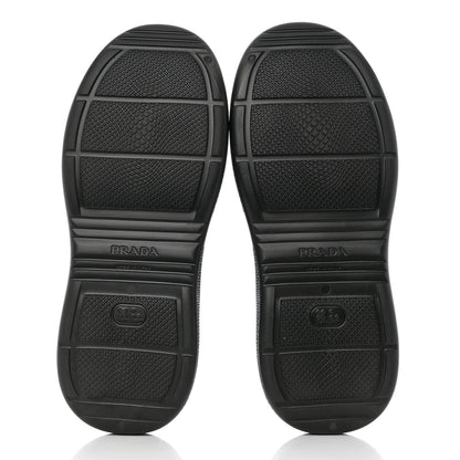 Prada Soft Mellow Rubber Triangle Logo Embossed Mens Mules 42 Black 5 of 10