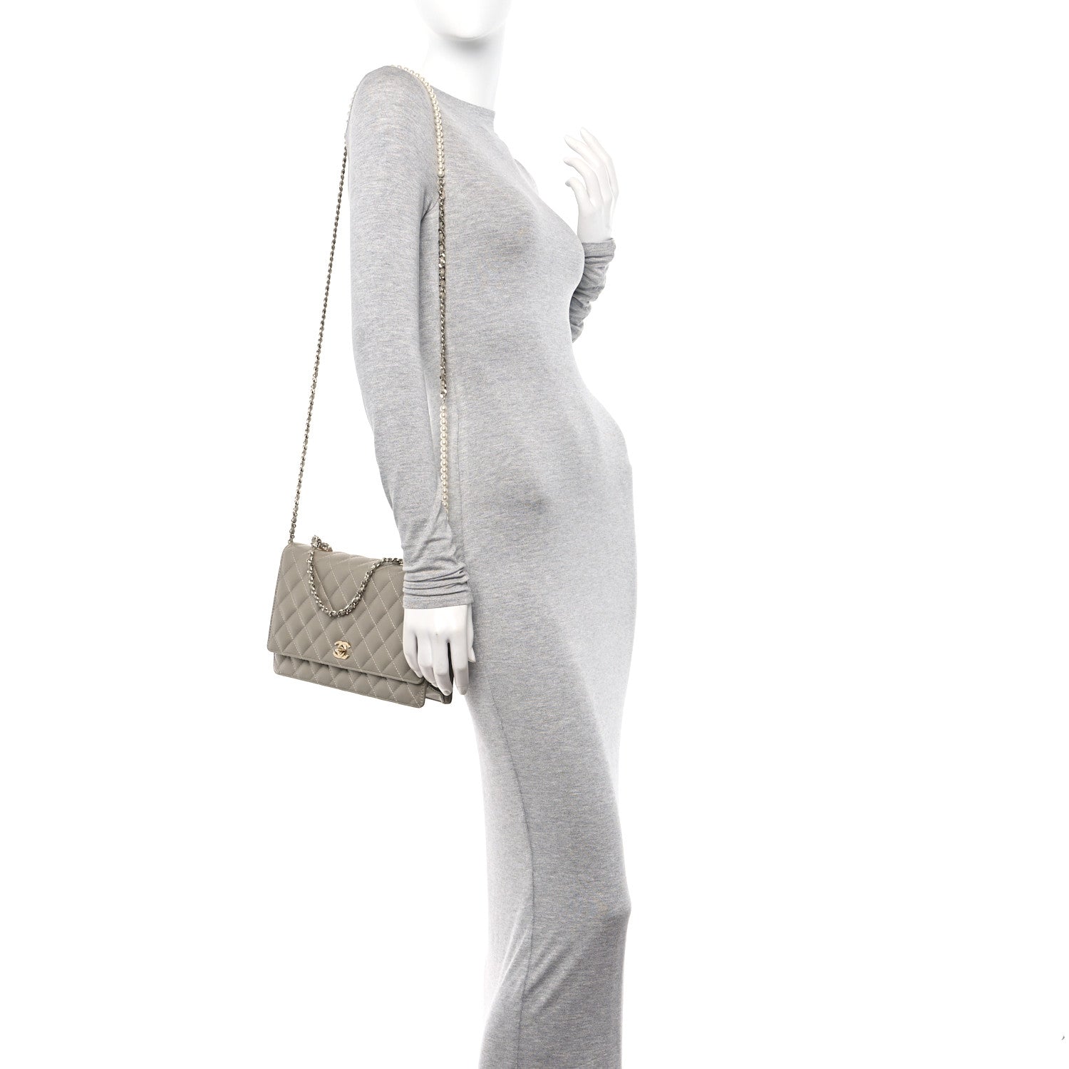 Chanel Lambskin Quilted Fantasy Pearl Flap Light Gold 2 of 10