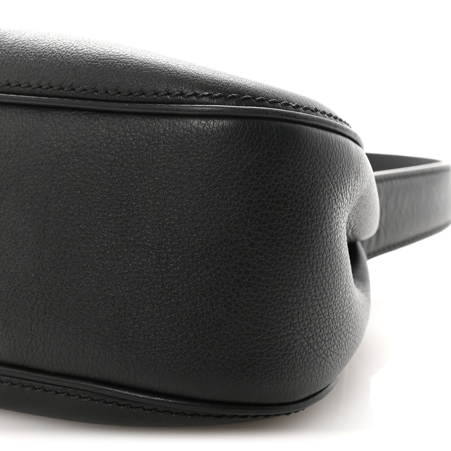 Supple Grained Calfskin Medium Polly Black