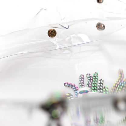 Chanel Plexiglass Iridescent Chain Fringe CC Clutch Clear 10 of 10