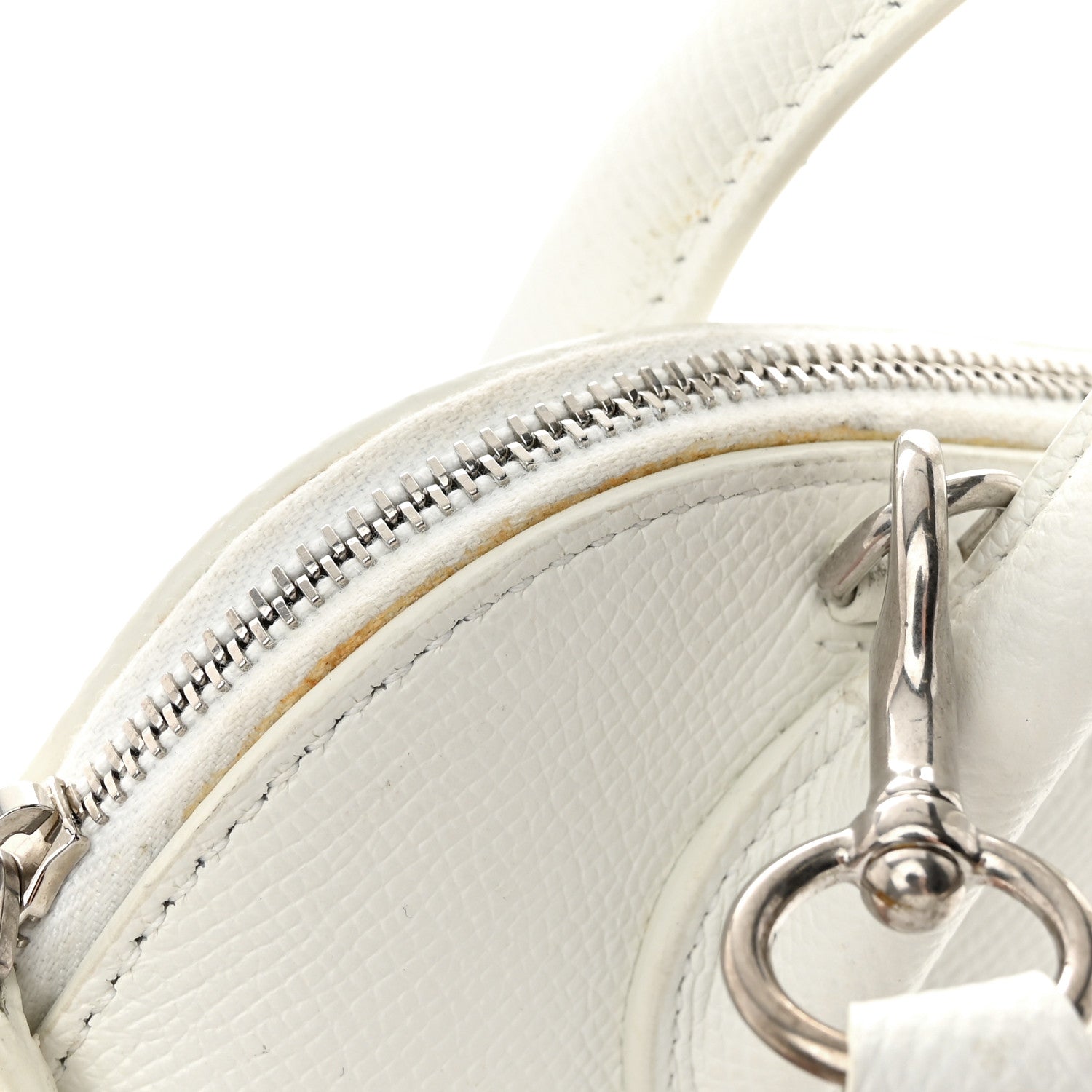 Balenciaga Grained Calfskin XXS Ville Top Handle Bag White Black 14 of 17
