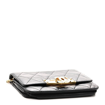 Chanel Lambskin Quilted Golden Class Wallet on Chain WOC Black 4 of 10
