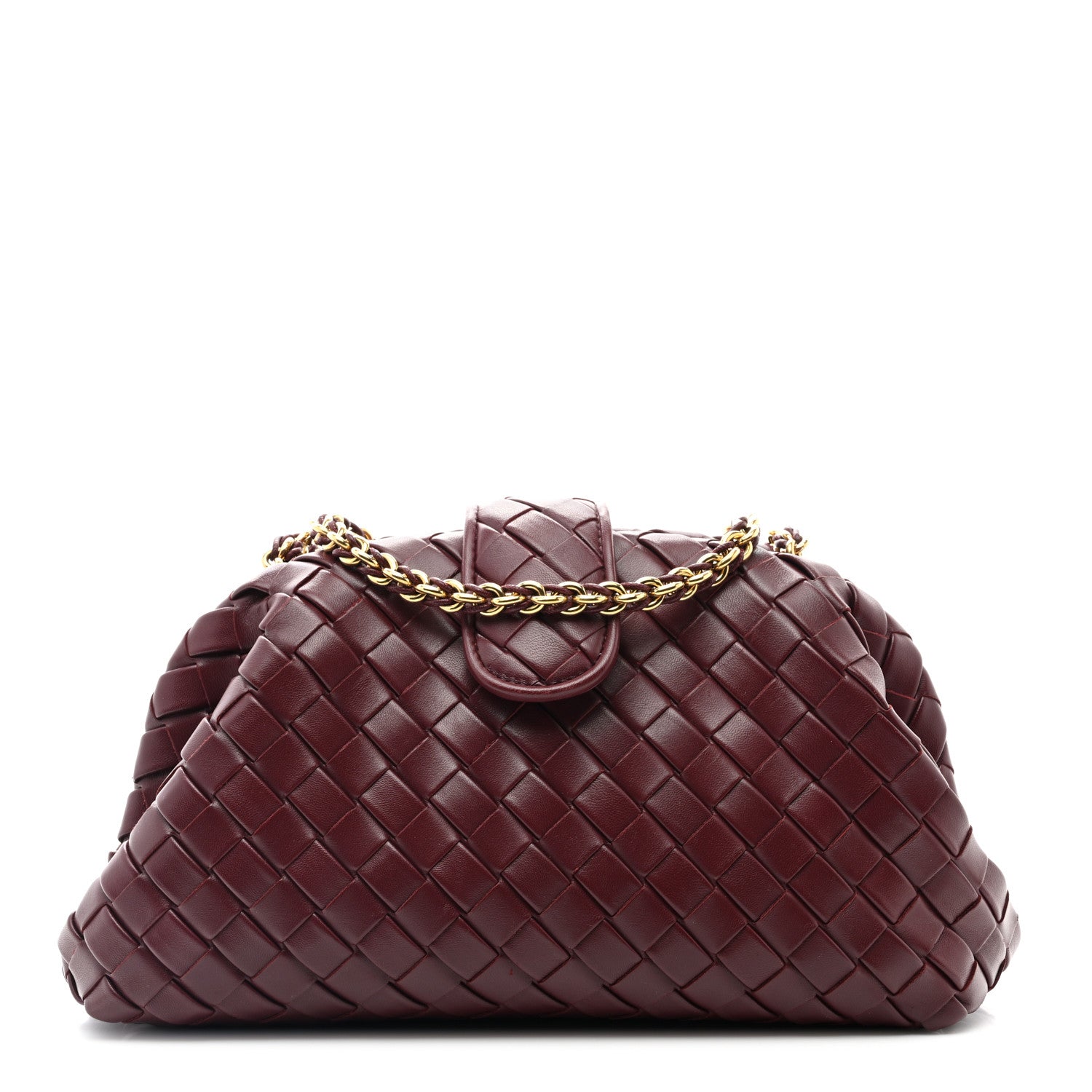 Bottega Veneta Nappa Intrecciato Teen The Lauren 1980 Clutch With Chain Barolo 1 of 13